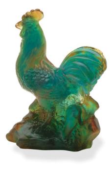 Amber green rooster - Daum